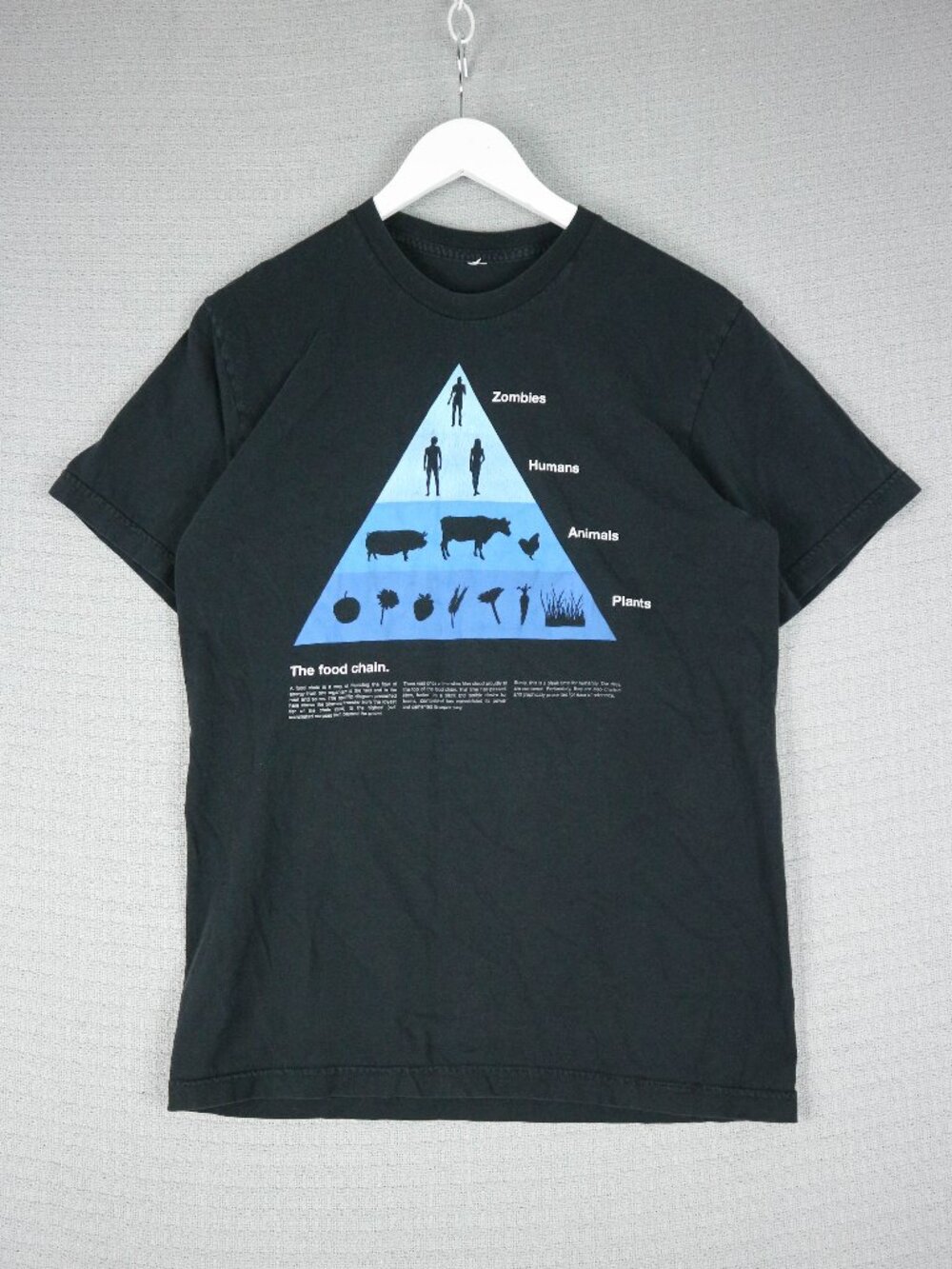 Zombie Food Chain Graphic Tee Humour Mens Medium